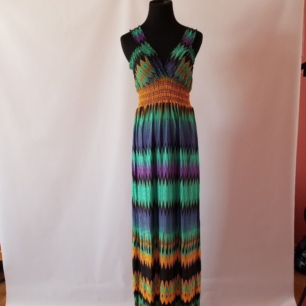 NWT JUST FUNKY FESTIVAL MAXI DRESS